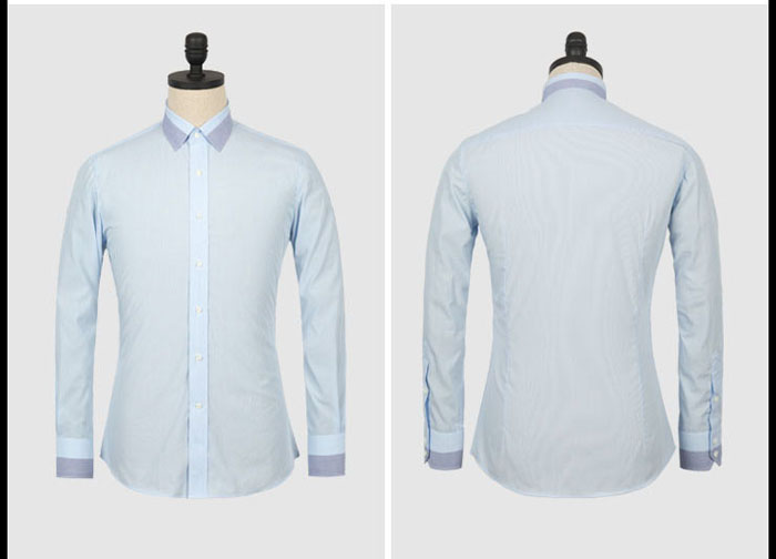 修身男士商務長袖襯衫